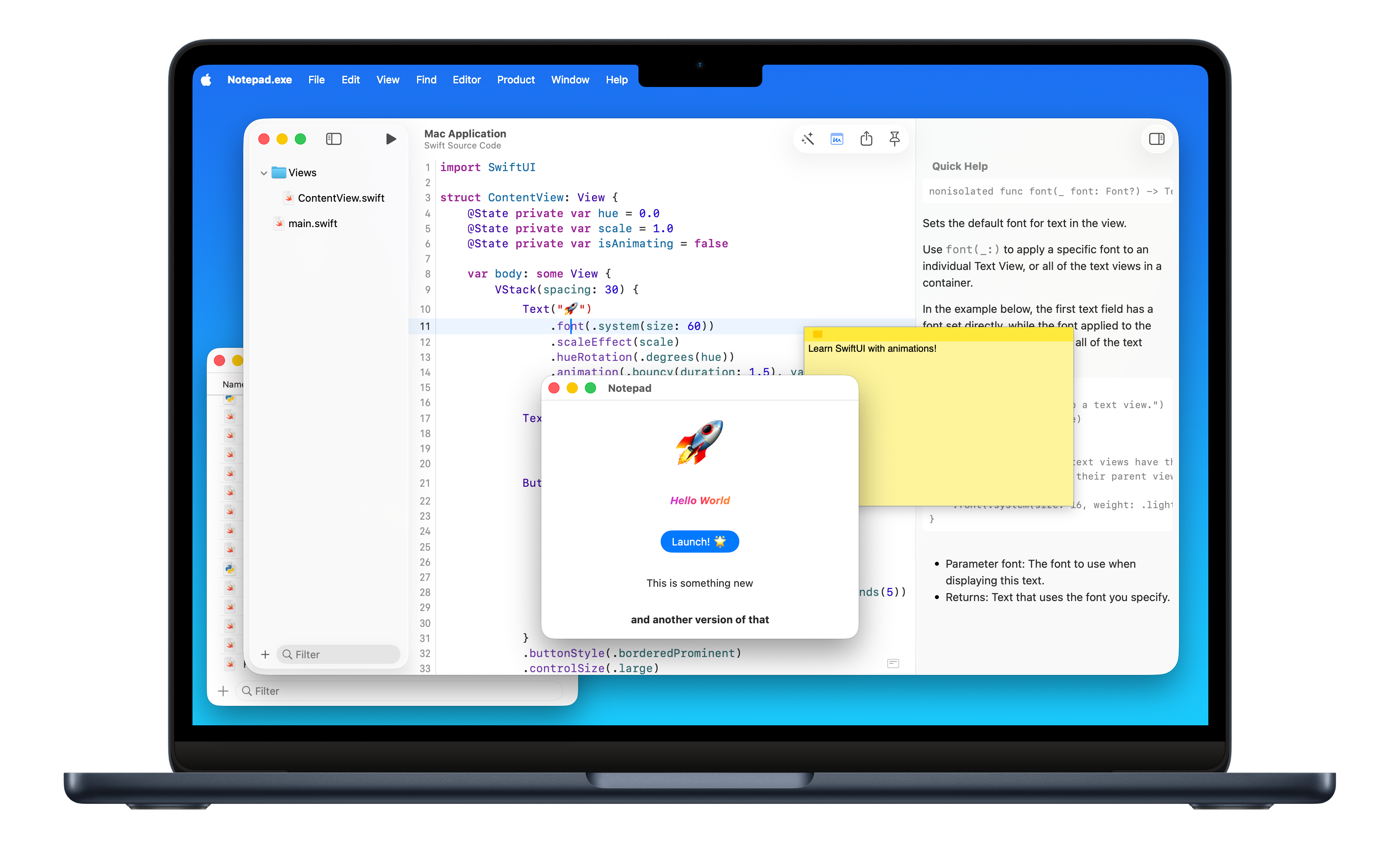 Building SwiftUI Mac application